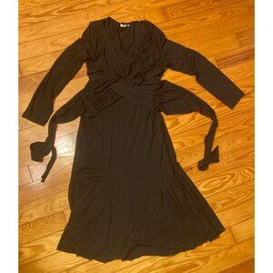 **SOLD** Per Una Black Wrap Waist midi Dress